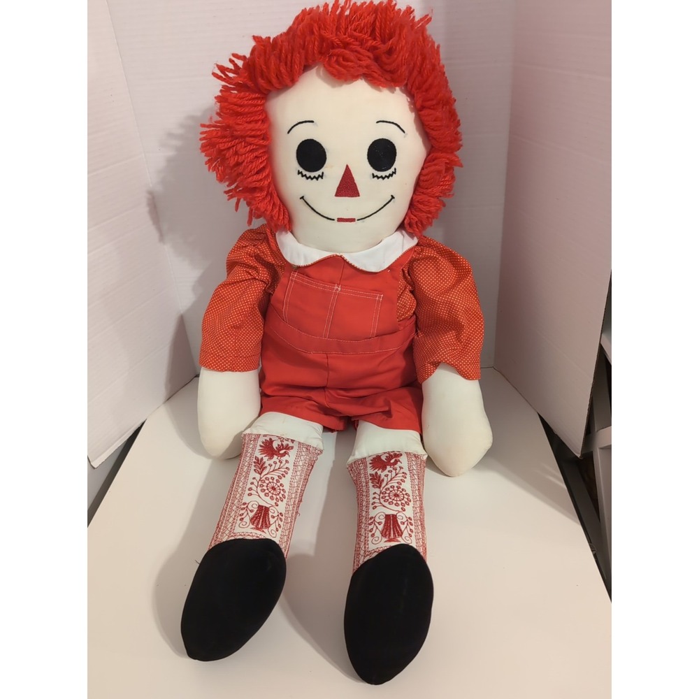 Vintage Raggedy Ann Embroidered Design Homemade‎ 36" Plush